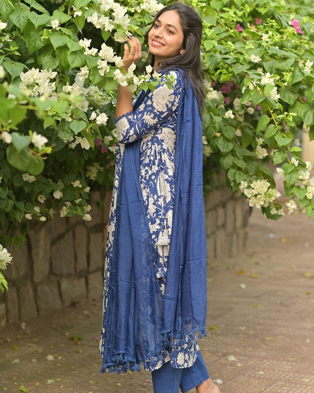 Anarkali Kurta & Pant with Dupatta Set