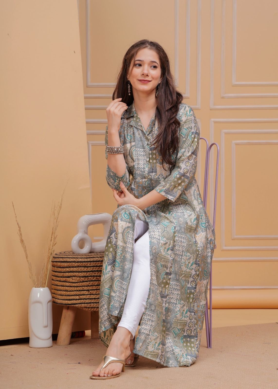 TUNIC STYLE LONG KURTI SET