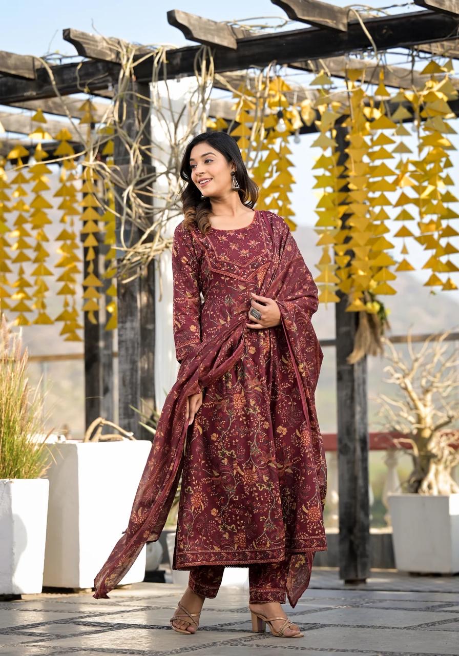 Indulge In Luxury With Our Jalsa Gher Floral Suit Set