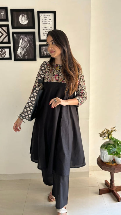 Beautiful Printed Long Kurta Set with Plazzo