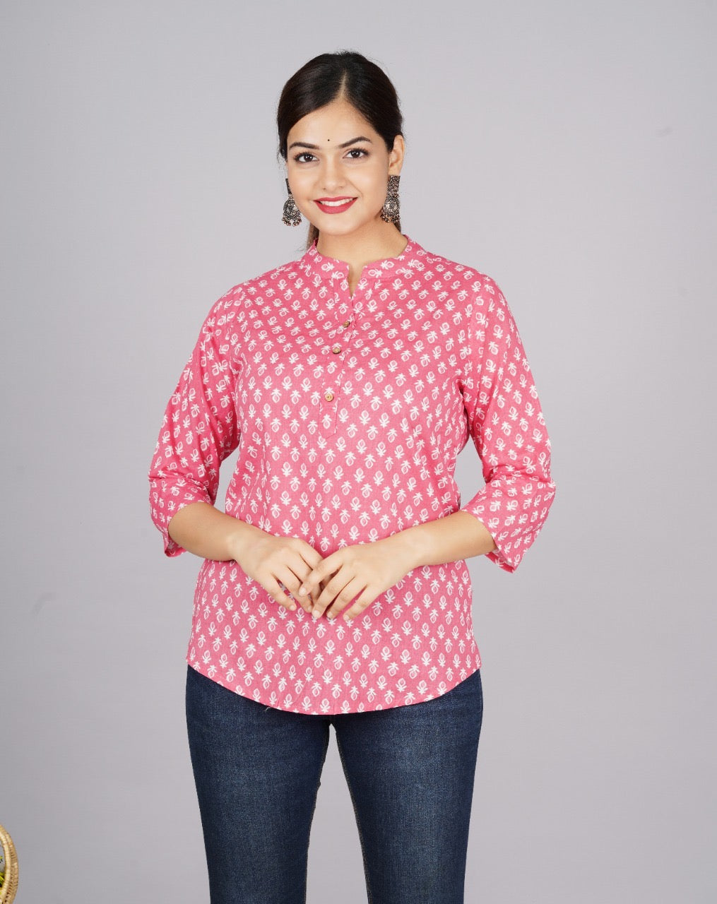 Beautiful Heavy Jaipuri Printed Reyon Fabric Top