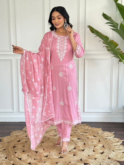 Beautiful Kurta with Heavy Embroidery Suit Set