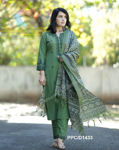 Love for Comfort Wear Our Ajrakh Dupata with All Over kurta Embroidered