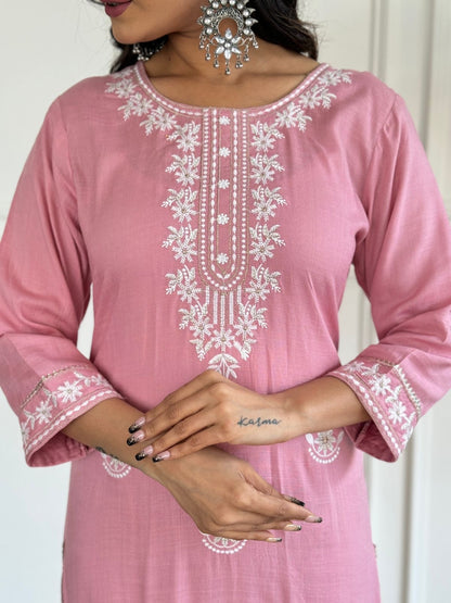 Beautiful Kurta with Heavy Embroidery Suit Set