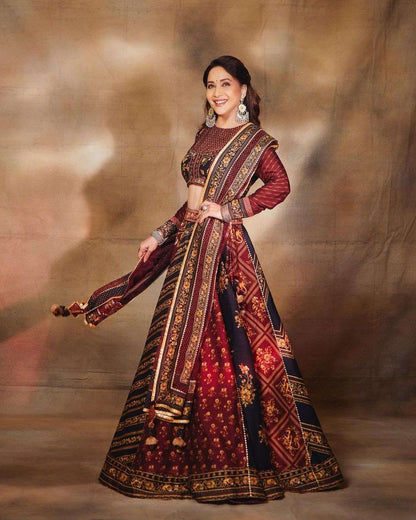 Madhuri Dixit GOta Satin with wedding wear lehenga choli