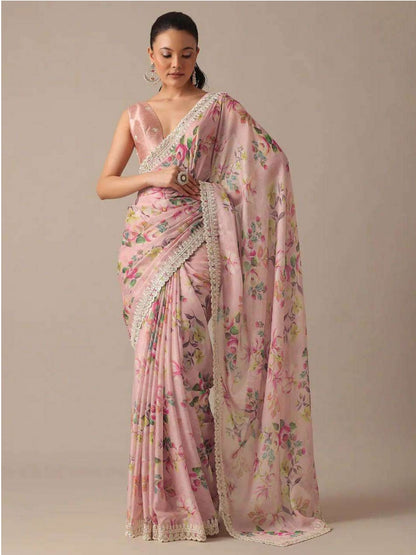 BOLLYWOOD STYLE GEORGETTE WITH DIGITAL PRINTED HEAVY DESIGNER BORDER SAREE