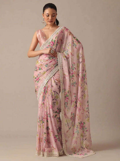 BOLLYWOOD STYLE GEORGETTE WITH DIGITAL PRINTED HEAVY DESIGNER BORDER SAREE