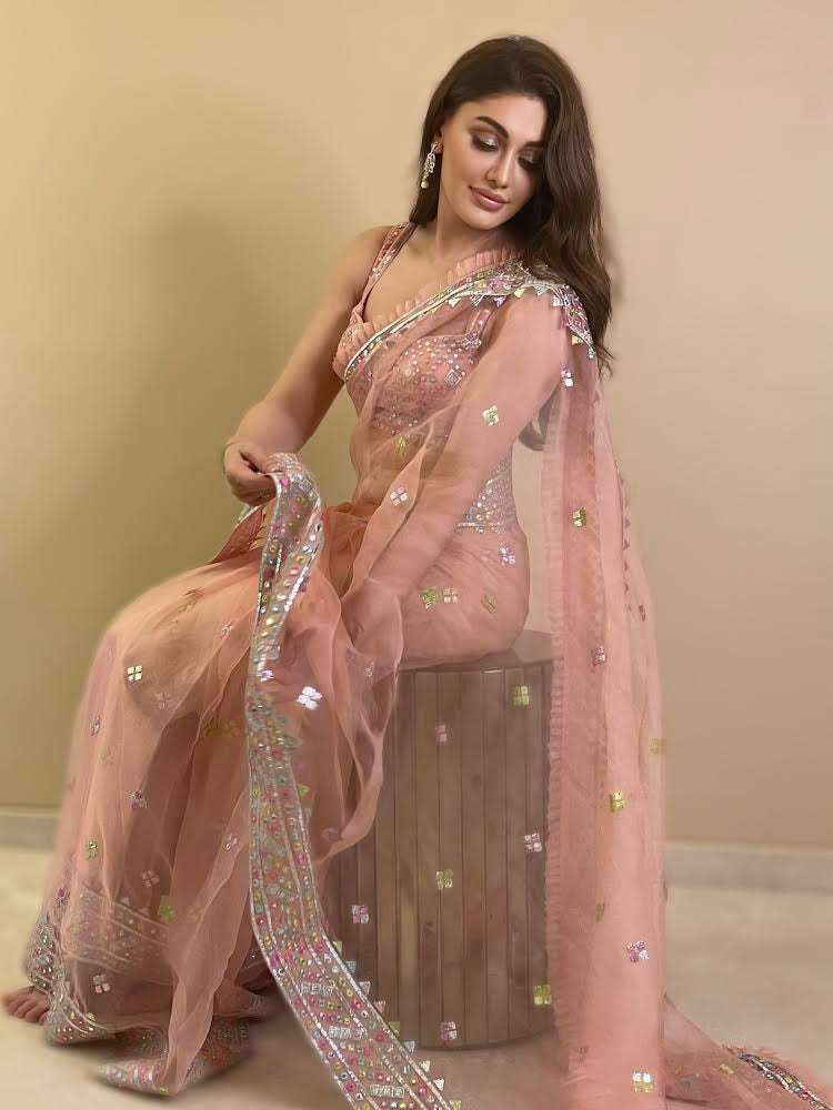 BRIGHT ORGANZA SILK BOLLYWOOD STYLE